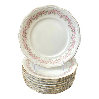 Mitterteich Bavaria Lady Beatrice Set of 9 Salad or Dessert Plates 7 7/8" For Sale