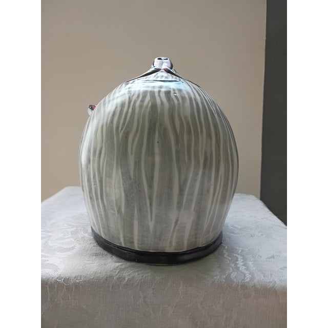 Desiree Warren "Ardyth" Ceramic Cat Head Vessel – "Ed" For Sale - Image 4 of 8