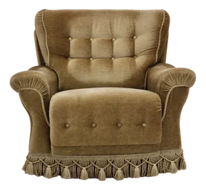 Danish Velour Club Chair, 1970s
