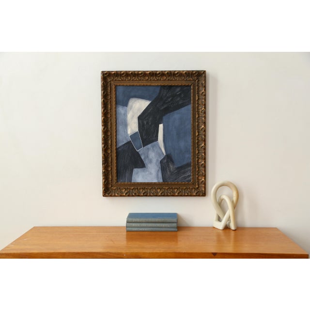 Original Framed Abstract Painting in Antique Frame For Sale - Image 12 of 13