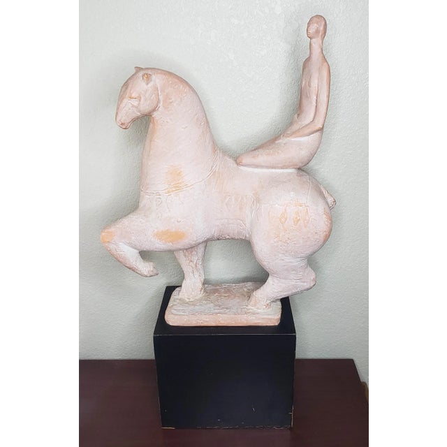 Austin Productions Horse Rider Art Pottery Sculpture Signed Ken G, 1968 For Sale - Image 13 of 13