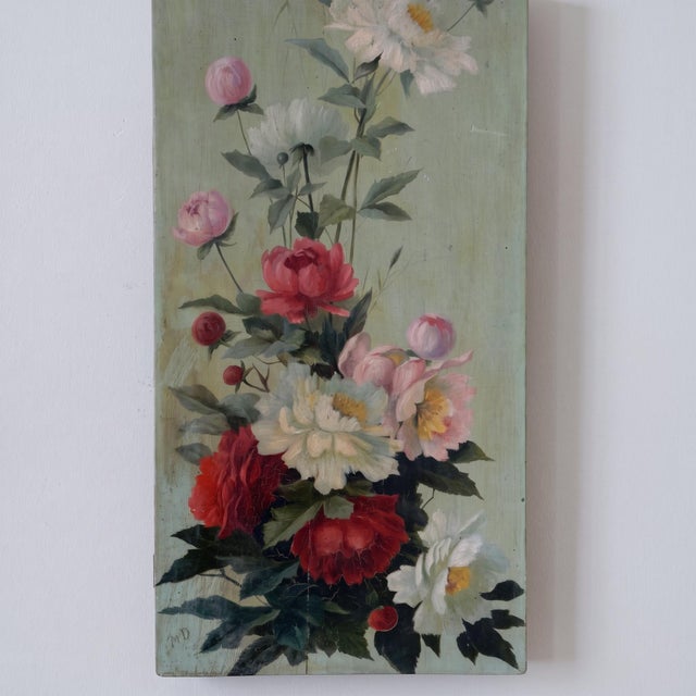 Wood MD, Peony Decoration, 1890s, Paint and Wood For Sale - Image 7 of 8