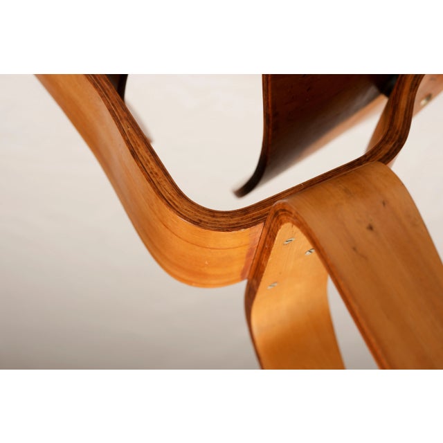 Wood 1940s Vintage Evans Eames Dcw Birchwood Chair First Year Badge For Sale - Image 7 of 13