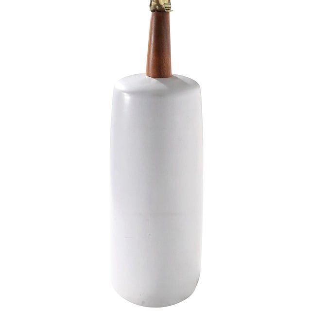 Mid 20th Century Ceramic Table Lamp by Martz With Original Shade For Sale - Image 9 of 15