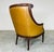 Louis XVI Style Tufted Golden Cognac Leather Lounge Chair by Old Hickory Tannery For Sale - Image 10 of 12