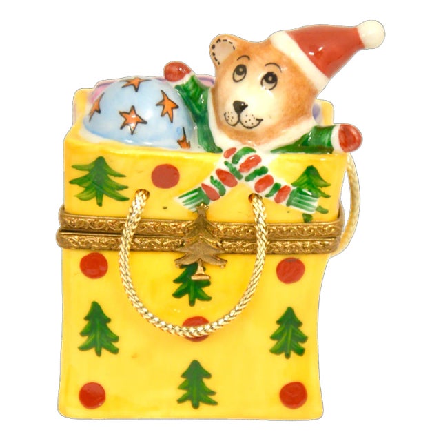 Limoges Christmas Gift Bag Accent Box For Sale