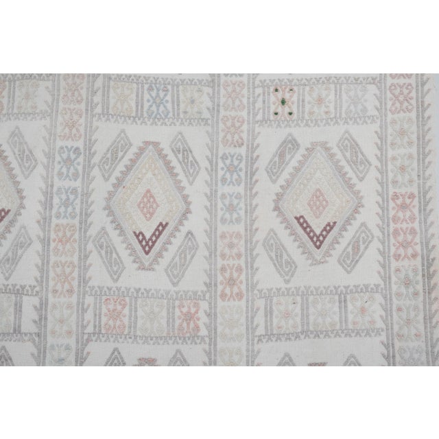 Textile 1970s Turkish Faded Kilim Rug 4'1'' X 7'1'' For Sale - Image 7 of 13