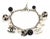 Contemporary Chanel Pearls Black & White Checkered Beads C Logo Charms Silver Bracelet For Sale - Image 3 of 5