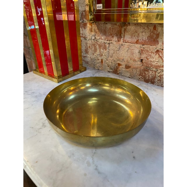 1950s 1950 Decorative Italian Brass Bowl Italy For Sale - Image 5 of 7