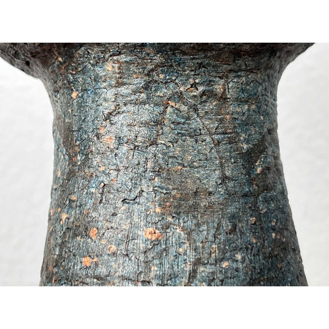 Vintage Brutalist German Studio Pottery Vase from Gerhard Liebenthron, 1981 For Sale - Image 14 of 16