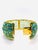 Late 20th Century Bochic “Capri” Vintage Natural Blue Topaz Cuff Set In 18K Gold & Silver For Sale - Image 5 of 9