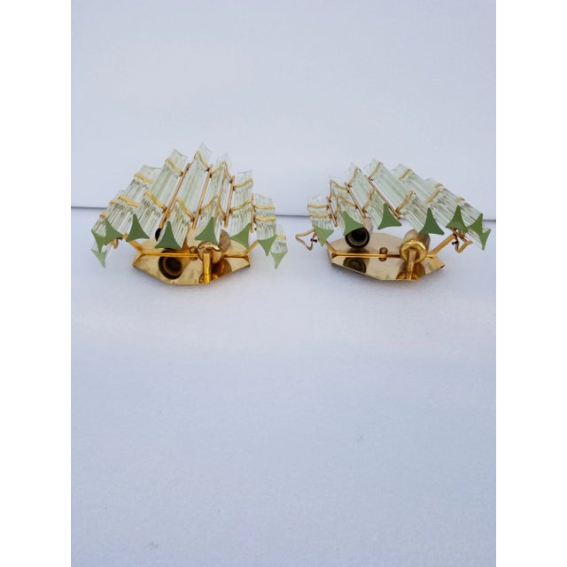1970s Venini Style Crystal Sconces - a Pair For Sale - Image 9 of 10