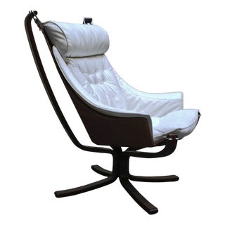 Viking Armchair in Poltrona Frau Leather by Sigurd Ressell for Vatne, Norway, 1980s For Sale