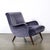 Mid-Century Lounge Chair & Ottoman in Aubergine Velvet & Tapered Walnut Supports For Sale - Image 12 of 17