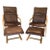Mid 20th Century Danish Bentwood Armchairs and Ottomans by Stouby For Sale