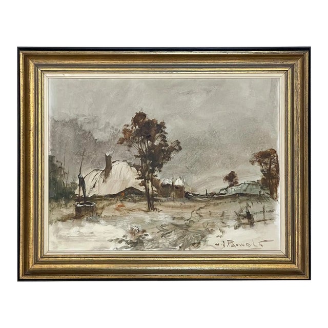Antique Framed Oil Painting on Canvas by Henri Joseph Pauwels (1903-1983) For Sale