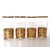 Four 1970s Culver highballs in Antigua Neoclassical pattern. Made in molded clear glass with 22K bands with crackle...