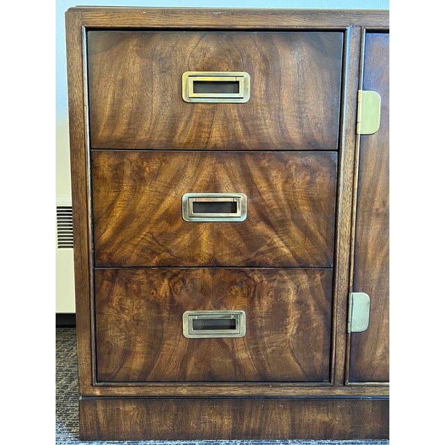 1970s Drexel Heritage Walnut With Original Brass Hardware