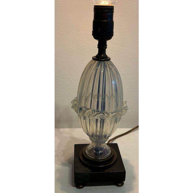 Murano French Italian Murano Bedside Lamp For Sale - Image 4 of 10
