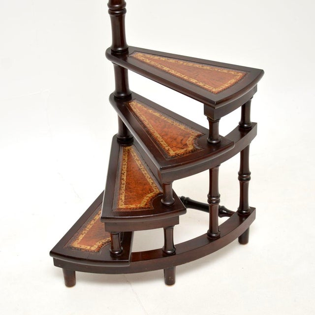 Antique Georgian Library Steps, 1930s For Sale - Image 6 of 10