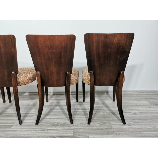 Art Deco Dining Chairs by Jindrich Halabala, 1940s, Set of 4 For Sale - Image 17 of 18