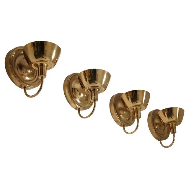 Mid-Century Sconces in Brass attributed to Josef Frank for Svenskt Tenn, 1960s For Sale - Image 11 of 11