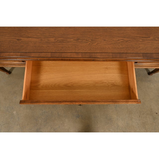 Thomasville French Regency Louis XVI Carved Pecan Wood Coffee Table or Cocktail Table, Circa 1960s For Sale - Image 10 of 17