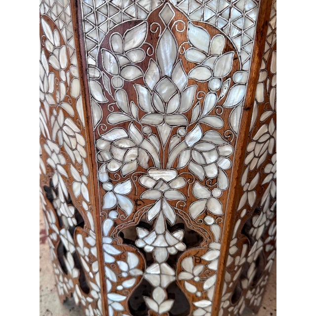 Antique Mid-19th Century Mother-of-Pearl Inlaid Octagonal Side Table For Sale In Los Angeles - Image 6 of 8