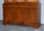 Vintage English Burr Yew Wood 3 Door Glazed Display Bookcase Cabinet For Sale - Image 3 of 18