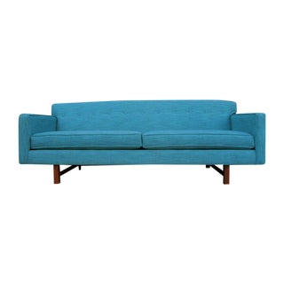 Mid-Century Style Aqua Modernist Sofa For Sale