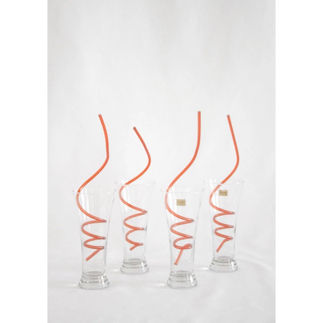 Glass Cups from Luminar, 1980s, Set of 4 For Sale - Image 6 of 6