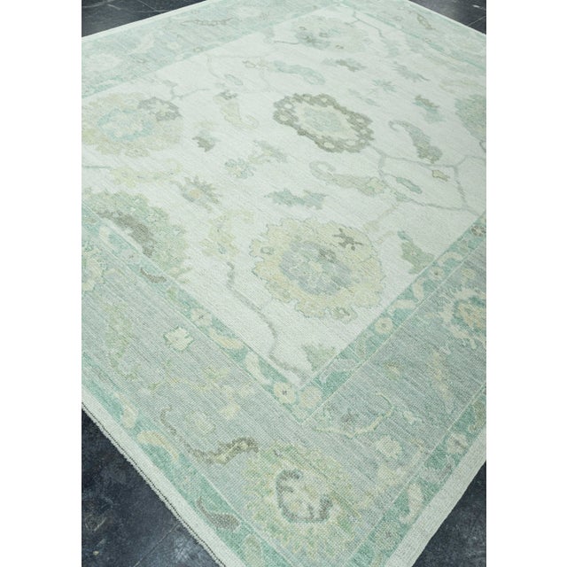 Green Turkish Oushak Rug 7'11" x 9'10" #19332 For Sale - Image 8 of 8