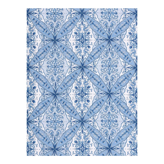 Sample - The House of Scalamandré Provence Fabric, Chambray For Sale