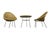 A stunning 3-piece mid-century modern bistro or terrace set, manufactured in Italy during the 1950s / early 1960s. This...