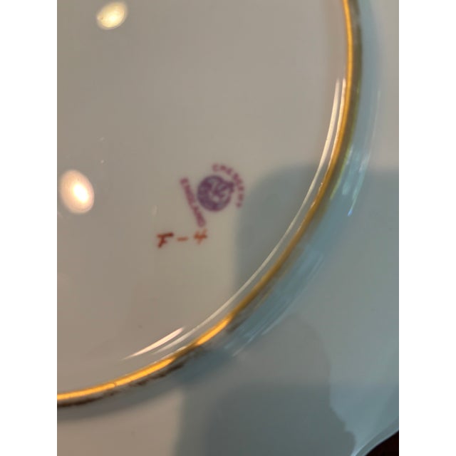 1900 George Jones & Son Crescent Antique Porcelain Gold Encrusted Dinner Plates - Set of 12 For Sale In Greensboro - Image 6 of 8