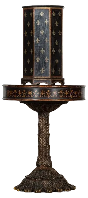 Napoleon III French Fleur De Lis Painted Umbrella Stand, 1860s