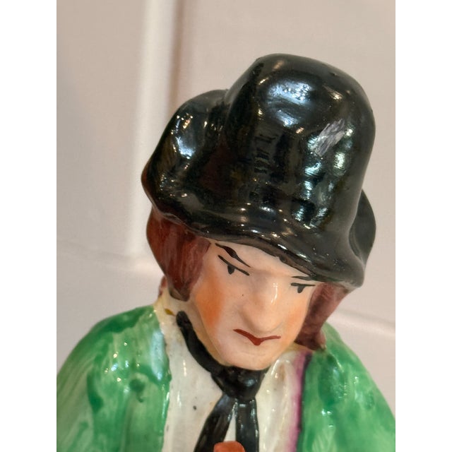Mid 19th Century Antique Staffordshire “Gin and Water” Temperance Figure For Sale - Image 5 of 10