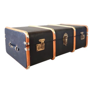 Vintage Campaign Steamer Trunk For Sale