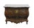 French Provincial Collezione Europa Walnut French Provincial Louis XV Rococo Style 46" Two Drawer Bombe Chest W. Granite Top For Sale - Image 3 of 12