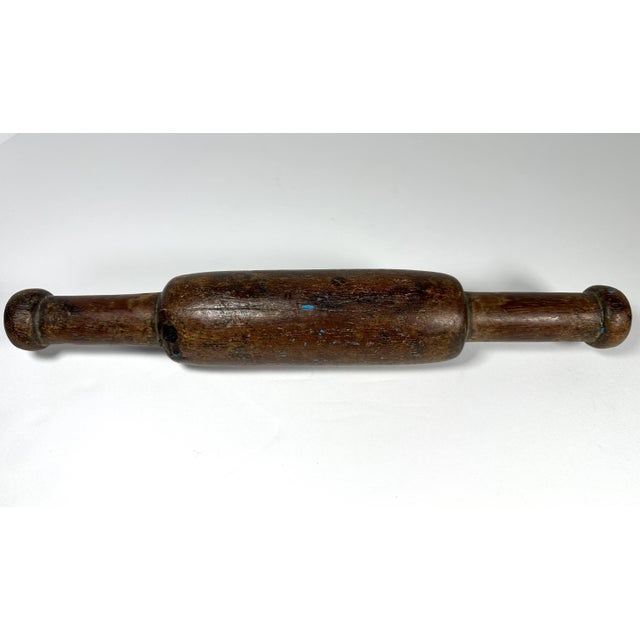 Antique Primitive Kitchen Wooden Rolling Pin for your consideration. The rolling pin measures approx. 14 1/4 inches in...