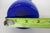 Cobalt Blue Vase Curved With Ruffled Edge Vintage Decorative Art Glass 4743b For Sale - Image 10 of 10