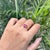 14k Gold Natural Ruby Diamond Floral Cluster Proposal Ring Size 6 For Sale - Image 9 of 18