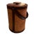 1970s Mid Century Modern Cork and Brown Leather Ice Bucket by Georges Briard For Sale