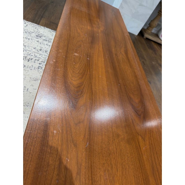 Coffee Vintage Mid-Century Modern Walnut Long Dresser With Mirror Kent Coffee Style For Sale - Image 8 of 16