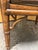 Wood Mid-Century Faux Bamboo and Cane Barrel Back Chair With Leather Cushion For Sale - Image 7 of 11