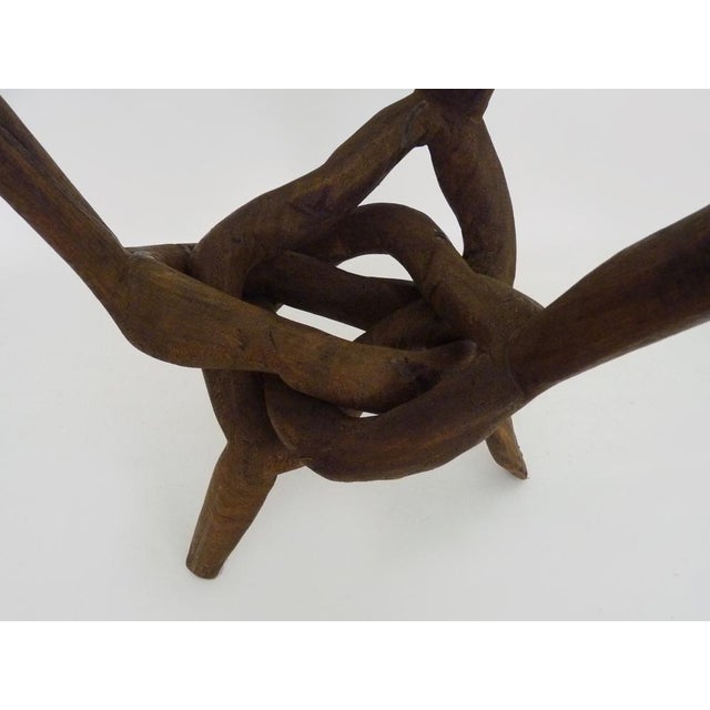 Vintage Side Table in Kola Wood, 1960s For Sale - Image 9 of 12