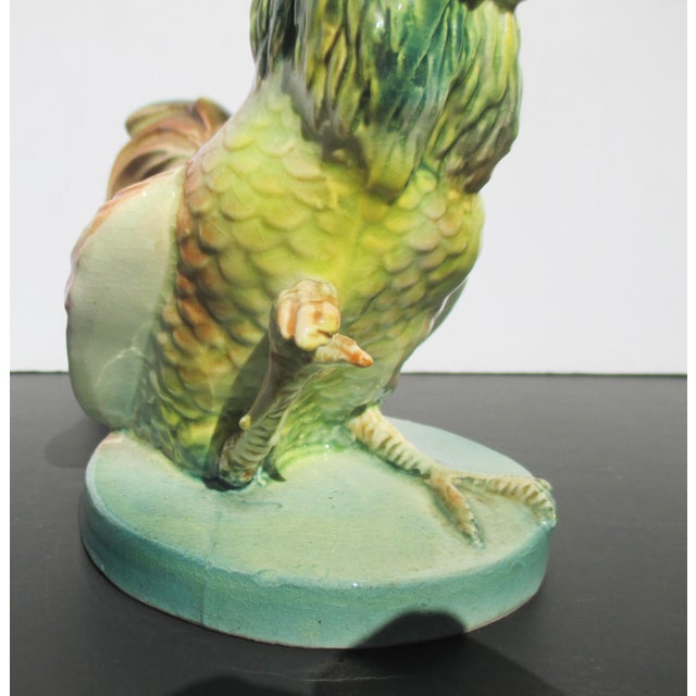 Ceramic Japanese Fighting Rooster 1930s Ceramic For Sale - Image 7 of 10