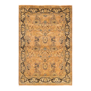 Mogul, One-of-a-Kind Hand-Knotted Area Rug in Beige, 4' 3" x 6' 2" For Sale