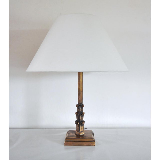 Danish Art Deco Brass Table Lamp, 1930s For Sale - Image 3 of 15