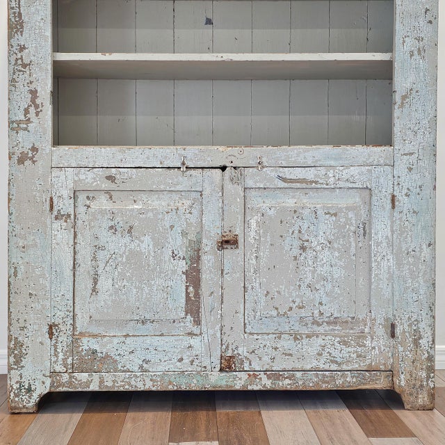 1900-1909 Primitive Painted Wood Farm Cupboard For Sale In Orlando - Image 6 of 16